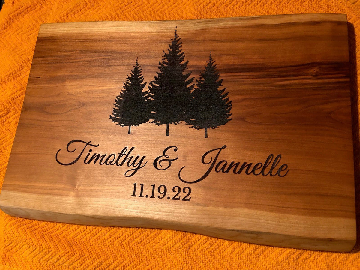 Banner Year Personalized Cherry Recipe Box Laser Engraved