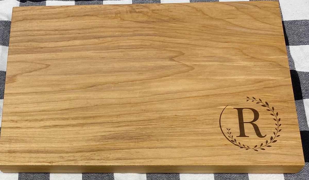 Laser Engraved Rubber Wood Cutting Board 14 x 10 - Made by Local