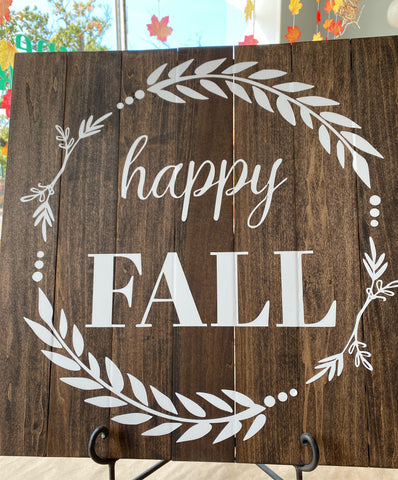 Happy Fall 14" Square Sign