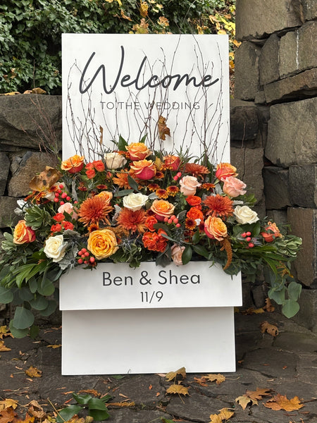 Wedding Flower Box A Frame Welcome sign