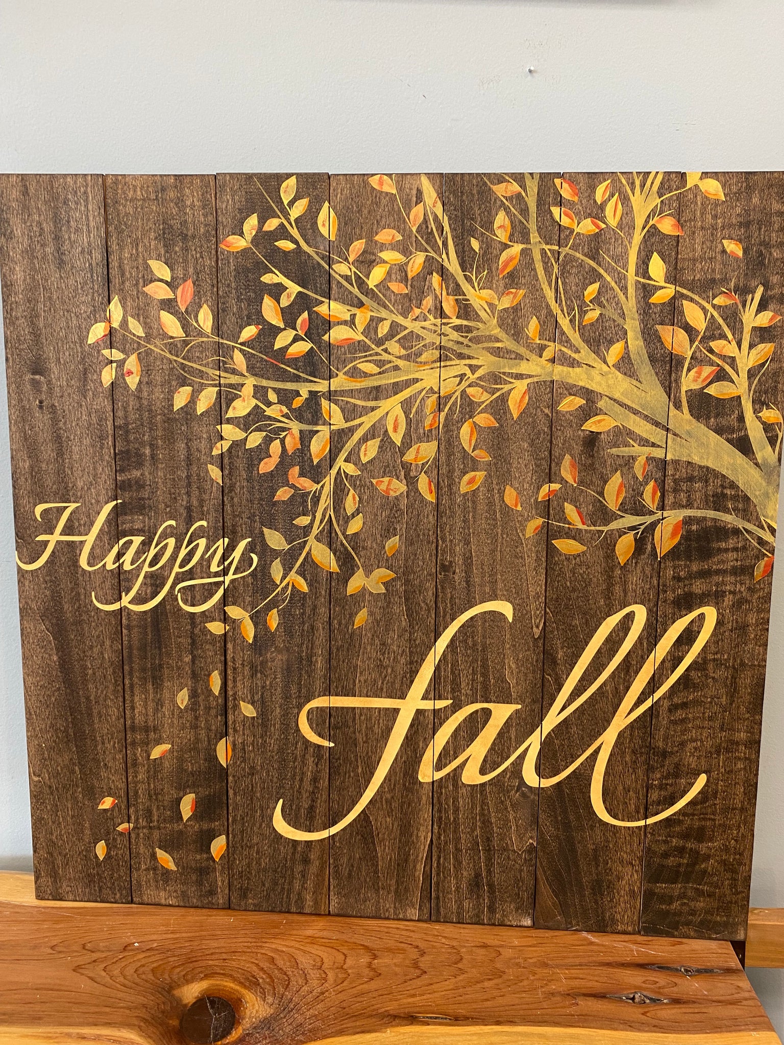 Happy Fall 24" Square Sign