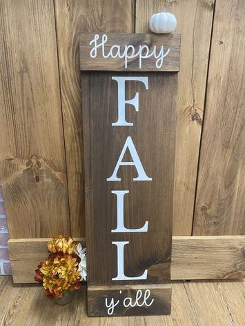 Happy Fall y'all 36"Shutter Sign
