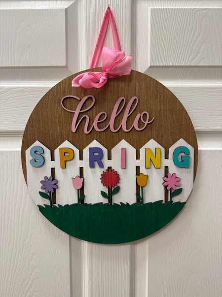 hello SPRING 3D Sign