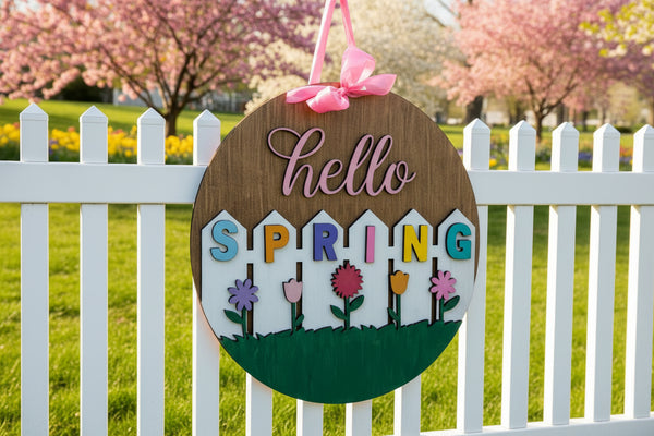 hello SPRING 3D Sign