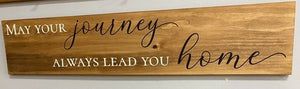 May your journey always lead you home sign