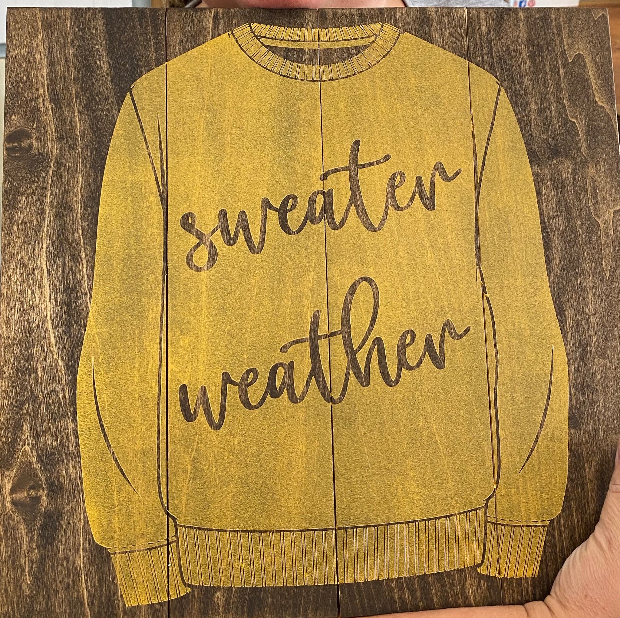 Sweater Weather 14" Square Sign