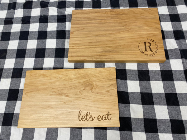 Hard Rock Maple Cutting Boards - Laser Engraved