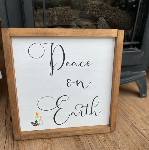 Peace on Earth Framed Sign