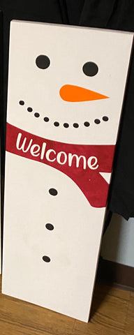Snowman Welcome Sign